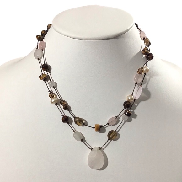 Lia Sophia Jewelry - Lia Sophia Beaded Necklace Double Strand Tear Drop